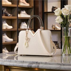 Classic Cream Handbag with Elegant Design